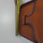 Rebecca Minkoff  Leather Midnighter Messenger Crossbody Tan Blue Trim Boho Bag Photo 2