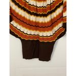 GABRIEL NEW YORK Womens Striped Poncho Sweater Knit Orange Brown Cream Medium Size undefined Photo 1