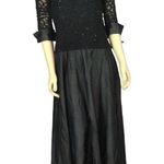 JS Collections JS COLLECTION  Navy Sequin Lace Sleeve Drop Waist Evening Gown size 14 Photo 0