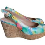 Stuart Weitzman 
Jean Patent Leather Slingback Wedge Sandals Photo 6