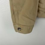 L.L. Bean Womens Tan Denim Jacket Size Large Khaki Button Front Casual Photo 5