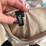 Triangl bikini set raine nude velvet top cheeky bottoms micro myla beige velour Gold Size XS Photo 7