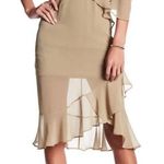 Keepsake the Label Cosmic Girl Ruffle Dress in Willow Tan Beige Green Size Small Photo 0