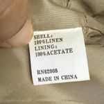 Lena Gabrielle Linen Military Style Jacket Blazer Beige Size 8 Brown Photo 10