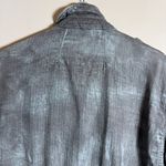 Free People Double Cloth Military Jacket Women's Medium Gray Blue Boho Pockets Photo 12