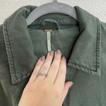 Free People Extreme Cropped Military Jacket Green Blogger Favorite Beaded Medium Photo 6
