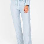 NEW Ettitude Women Sateen Pajama Pants Starlight Blue Stripe Bamboo Lyocell sz S Photo 0