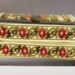 Vintage 1950s Tano Of Madrid Handbag Made in Spain Tapestry Hard Shell Bag Red Photo 7