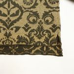 Fendi  Wool Blend Knit Sweater Brocade Damask Dress Metallic Gold Brown Photo 7