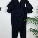 Fame and Partners Black Skinny Jumpsuit with Cold Shoulder Photo 3