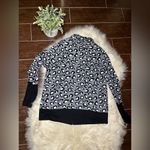 Rachel Zoe grey leopard print zip up sweater sz Large Photo 5