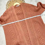 Nili Lotan X Target Cableknit Longline Cardigan Sweater Wool Blend Chunky Brown Size L Photo 13