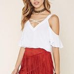 Forever 21 Suede Fringe Skirt  Photo 0