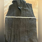 Francesca’s Long Hooded Sleeveless Cardigan Size Medium Black NWT Photo 6