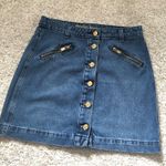 Michael Kors denim solid mini skirt, size small, 100% cotton Photo 1