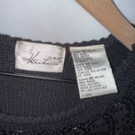 Kathie Lee Collection Vintage Beaded Sequin Goth Kathie Lee V Neck Long Sleeve Scalloped Sweater Tunic Photo 5