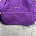 Escada Marine Groove Purple Tote Bag Rope Handle Nautical Beach Summer Resort Photo 3