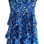 Cynthia Steffe Silk Floral Tiered Strapless Mini Dress Sz 6 Photo 0