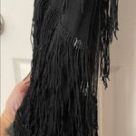ASOS NWT black fringe flapper dress 2 Halloween roaring 20s Photo 3