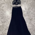 Blondie Nites Elegant Navy Evening Gown with Embellished Waist/ prom dress Photo 7