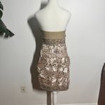 Sue Wong Nocturne Cocktail Dress Women 6 Gold Silk Beaded Holiday New Years Y2K Photo 1