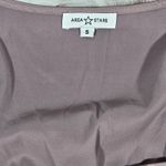 AREA STARS Lavender Satin Ruffle Slit Long Sleeve Maxi Dress Size S Purple Photo 3