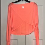 Free People Just Peachy Cropped Dolman Sleeve Top Coral XS Photo 1