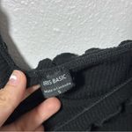 Iris basic  Women Black Ribbed Off Shoulder Top size Small. Photo 2