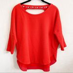 Philosophy Bright Coral Dolman Cropped Sleeve Top Size XS Photo 0