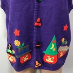 Mandal Bay Halloween Pumpkin Witch Sweater Vest Size L Photo 2