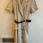 Studio I Vintage 90’s Linen Belted Jumpsuit Belted Dress Sz 18 Photo 1