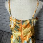 Pretty Little Thing  orange tye dye structure corset top size 16 Photo 7