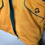 American Vintage Vinatge 90s 1990s Yellow and teal jacket blanket lines size 14 Climate zone Photo 6