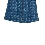 Manoush Mini Skirt Chambray Denim Embroidered Floral Zip Blue Size 42 US 8‎ Photo 3