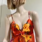 Victoria's Secret Victoria’s Secret Orange Floral Babydoll Slip Photo 2