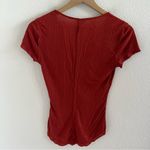 Free People Intimately Lightweight Front Button Ribbed Tee Baby T-Shirt XS Photo 5