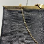 Vintage Etra Black and Brass Chain Croc Embossed Leather Purse Photo 1