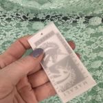 Alberto Makali NWT Women's Lace Sheer Fringe Hem Poncho Mint Green Size S/M Photo 7