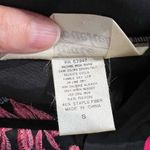 Vintage Private Touches Black Hot Pink Floral Embroidered Robe Photo 3