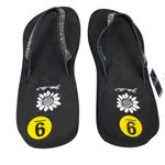 Yellow Box  Rhinestone Flip Flop Sandal 9 Black Leather Upper New Photo 10