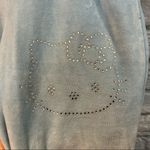 Hello Kitty NWT  Rhinestone Women’s UK 6 US 2 Baby Blue Velour Wide Leg Joggers Photo 8
