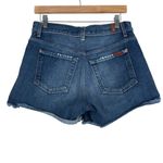 7 For All Mankind  Shorts Womens 29 Blue Cotton Distressed Frayed Hem Casual Photo 3