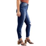 KanCan Kurvy Ultra High Ankle Jean Womens 28 Blue Split Frayed Hem Distressed Photo 2