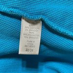 Avenue Women's Full Zip Jacket Waffle Knit Teal Blue Size 22/24 Cotton Stretch Photo 6