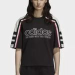 Adidas The OG Tee DH4183 Tee Black Ivory Pink Running Fitness Yoga Crew Neck Short Sleeve T-Ship Top $40 VGUC XL Photo 12