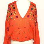 Free People Embroidery puff Sleeves V neck… Photo 0