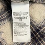 Banana Republic  Wool Blend Ruffle Collar Flannel Shirt Gray Plaid Women’s Size L Photo 4