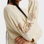 Roxy Women's Sandy Road Long Sleeve Top in Parchment size S NWT Photo 1