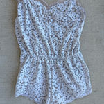 Victoria's Secret  White Eyelet Floral Bodysuit Chemise, Size Small Photo 0