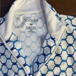 San Soleil Sleeveless 1/4 Zip Mock Neck UV 50 Dress ~ Size XS 💚🍄 Blue Photo 6